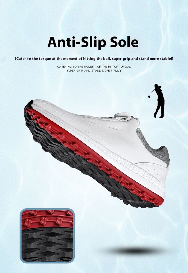 Chaussures professionnelles pour hommes Nouvelles baskets d'entraînement de golf sans crampons à boucle pivotante Taille L_voghion.com