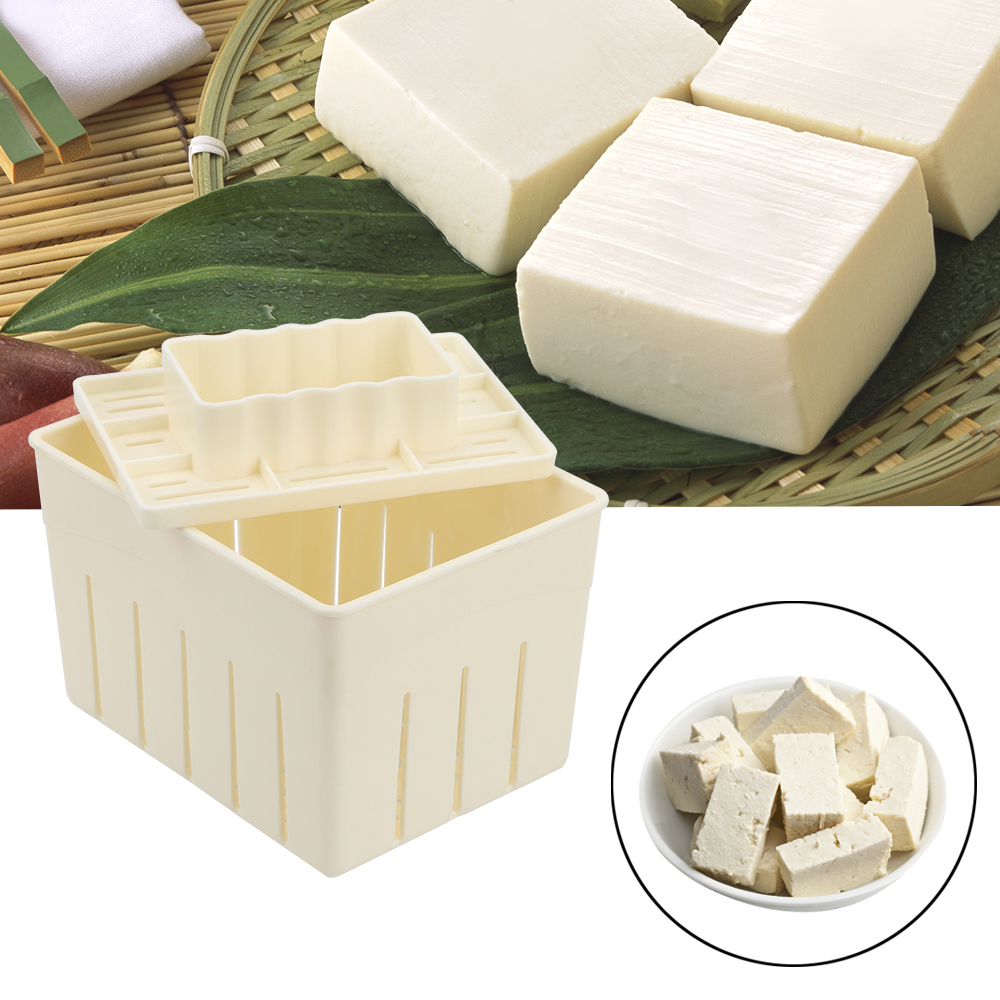 DIY Tofu-Form Küche Kochwerkzeug-Set Küchenhelfer Hausgemachte Kunststoff-Tofu-Pressform Sojabohnenquark Tofu-Herstellungsform_voghion.com