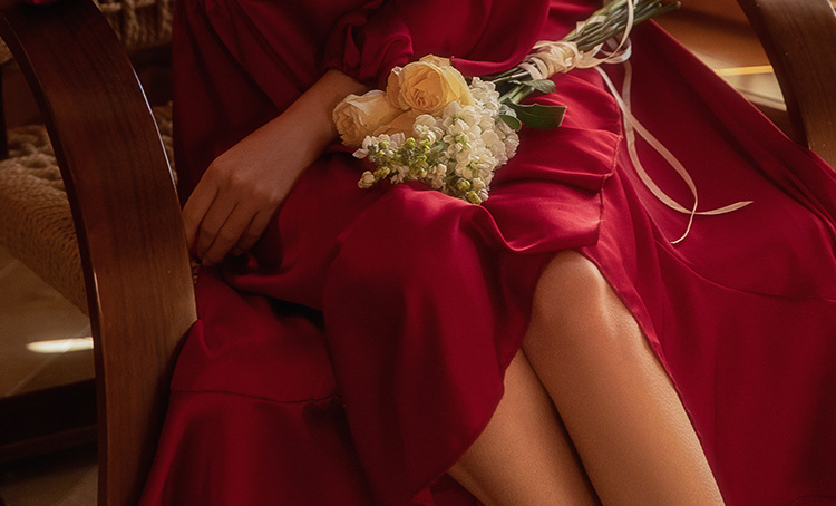 Nachtkleding voor dames Dames kamerjas Bruidsmake-up Bruids satijnen lange badjas_voghion.com