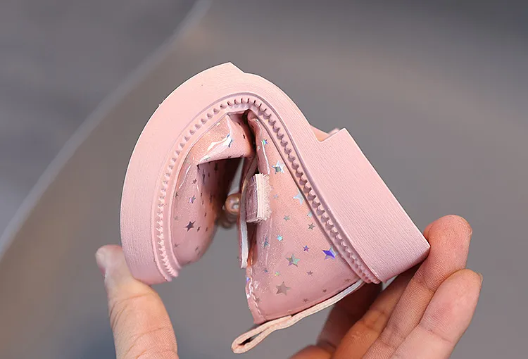 Jenter Vår Småbarn Barn Mote Prinsesse Festsko Barn Uformelt Lakkert Skinn Perler Stjernesko Myke Såler Størrelser_voghion.com