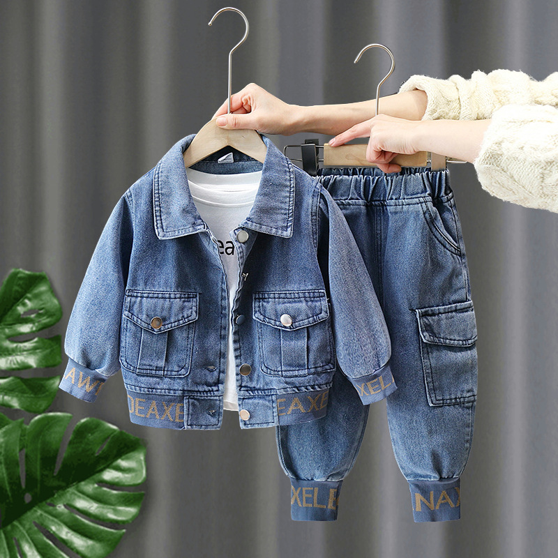 Denim Anzug Fr¨¹hling Mode Fr¨¹hjahr Und Herbst Baby H¨¹bsche kinder Zwei-st¨¹ck Set Jungen Und M?dchen Baby Kleidung trend