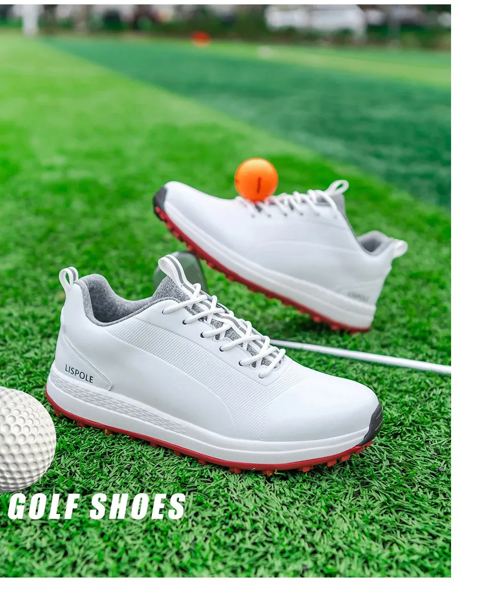 Bequeme Schuhe Herren Große Größe 39-48 Professionelle Spikeless Sneakers Rutschfeste wasserdichte Golf-Walking-Schuhe 241213_voghion.com
