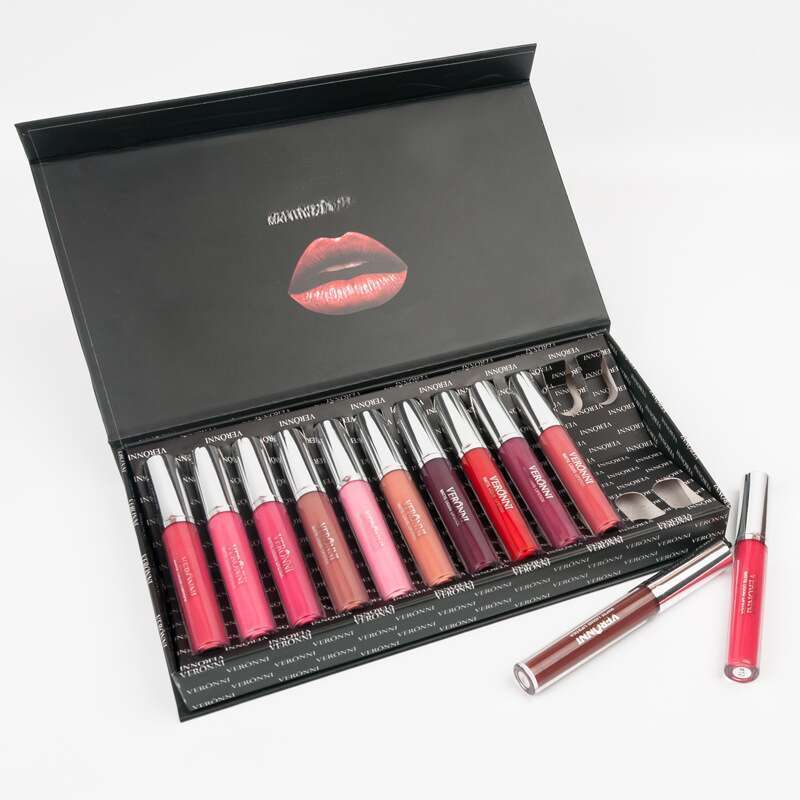 Set cadou cu 12 piese de culoare pentru ruj de buze_voghion.com