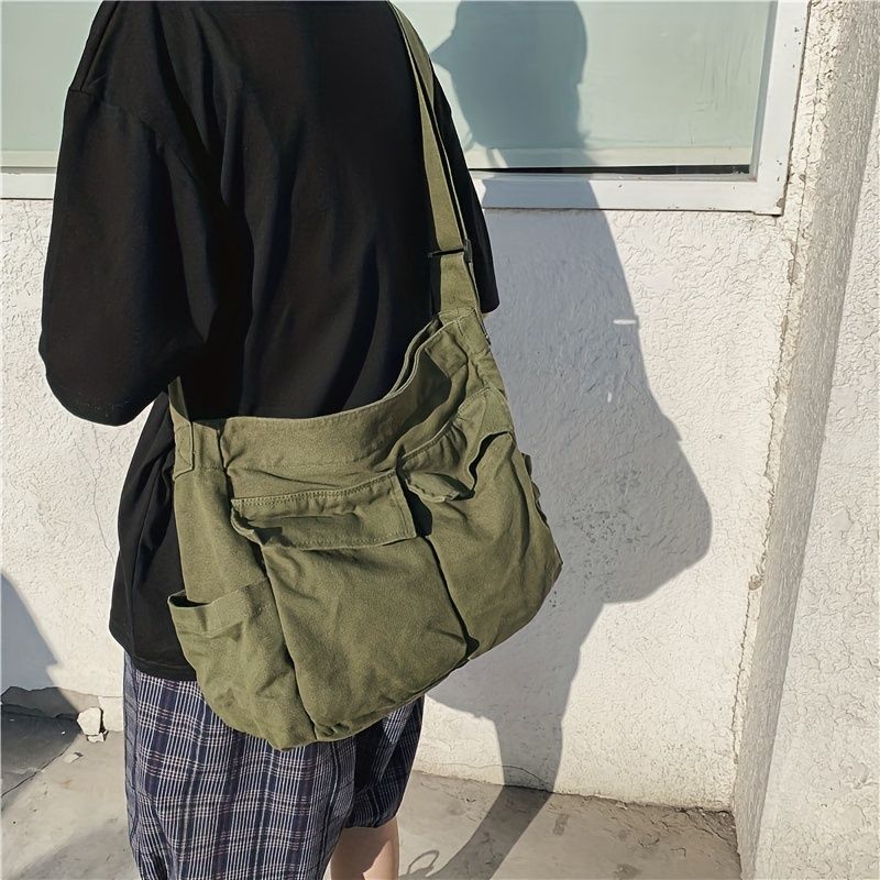 aus Vintage-Canvas, Umhängetasche für Freizeitreisen, Schultertasche mit mehreren Taschen_voghion.com