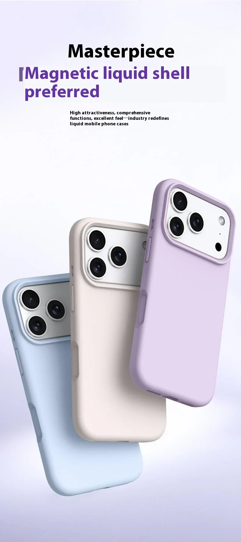 Slim Magnetic Liquid Silicone Phone Case For Iphone Pro Max Plus_voghion.com