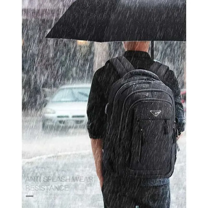 Sac à dos grande capacité pour homme, sac à dos pour ordinateur portable 15,6 pouces, Oxford, noir, solide, pour lycée, adolescent, collège, garçon, fille, étudiant_voghion.com