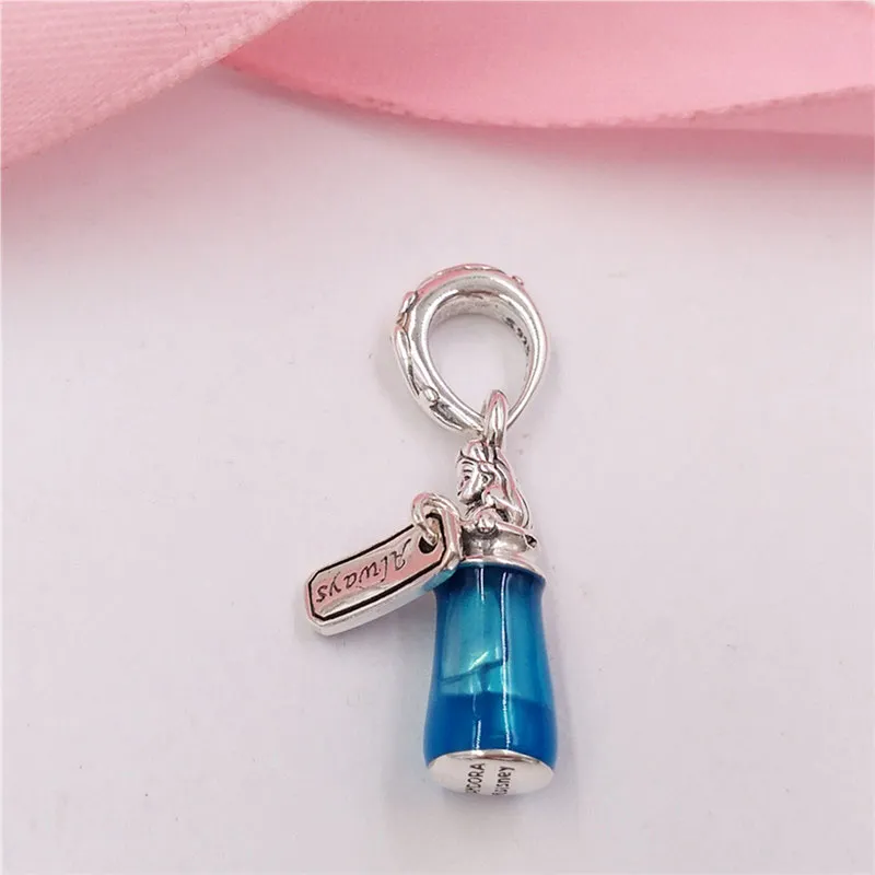 Sier Schmuckherstellungssets Ketten Perlenset Armreifbox Disny Alic im Wunderland Drink Me Dangle Charm Armbänder für Mädchen Halskette Wo_voghion.com