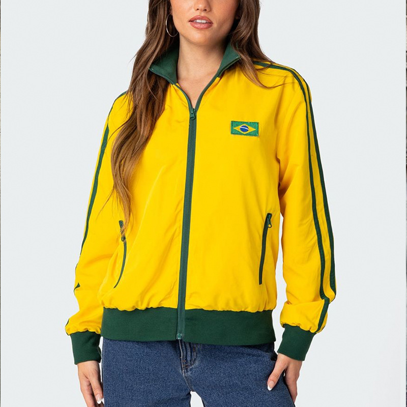 Felpa con cappuccio da donna in stile sportivo minimalista con stampa a contrasto, a maniche lunghe, girocollo, casual, autunno nuovo_voghion.com