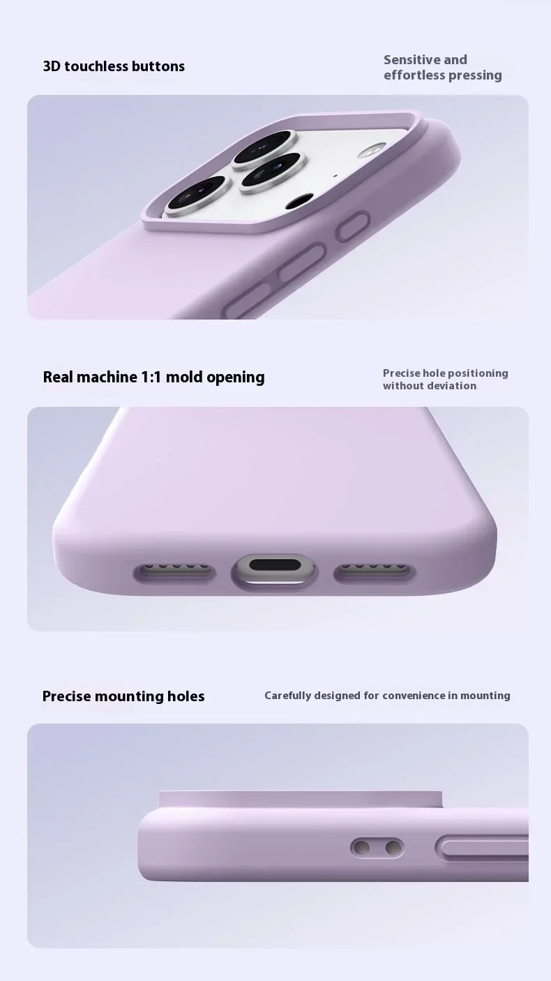 Funda magnética para iphone pro max plus de silicona líquida_voghion.com
