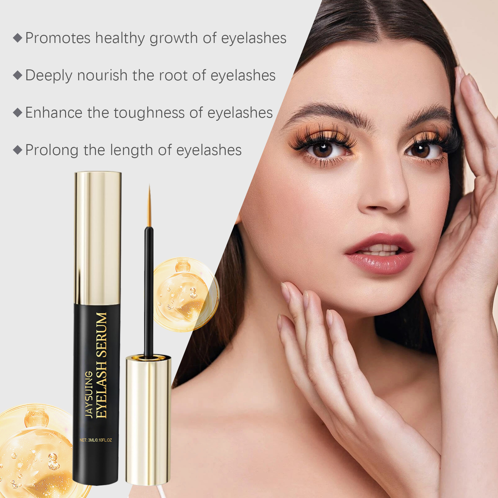 Jaysuing Ultra-Black Volumizing Mascara Zachte Voedende Formule Natuurlijke Krul Vlekbestendig Voor Dagelijks Gebruik_voghion.com