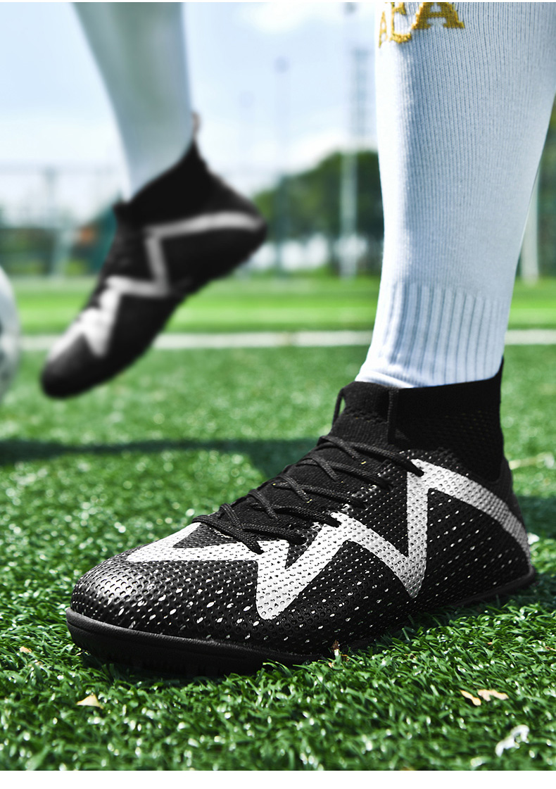 Ultralight Professional Men Long Spikes Ankle Training Football Boots Soccer Cleats Unisex Sports Shoes Non-Slip_voghion.com