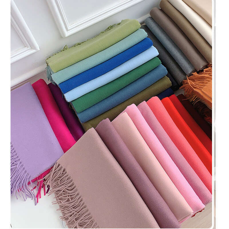 Νέα υψηλής ποιότητας γυναικεία χειμερινή κορεατική εκδοχή του The Hundred Temperament, μονόχρωμη με φούντες_voghion.com