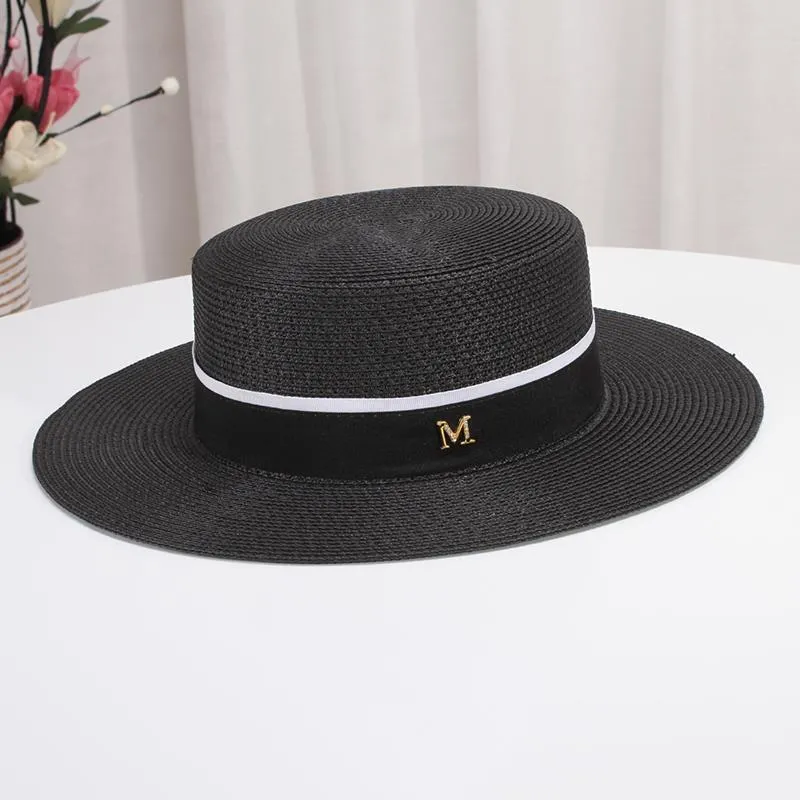 Cappello estivo per sandali da spiaggia per bambini in paglia estiva, piatto, piccolo, fresco, M, regalo, protezione solare, marea_voghion.com