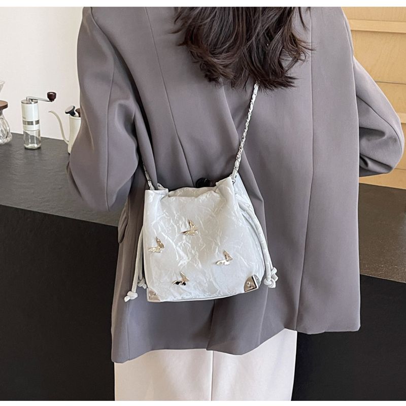 Borsa a mano Super Niche per donna Nuova borsa a secchiello popolare a forma di farfalla, versatile, monospalla, diagonale_voghion.com