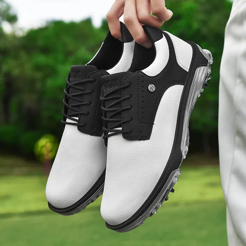 Αδιάβροχα παπούτσια Golfer Sport Man Ankle Golf Sneaker Είδη παπουτσιών γκολφ Παπούτσια γκολφ Αντιολισθητικά άνετα παπούτσια για περπάτημα μαύρο 240_voghion.com