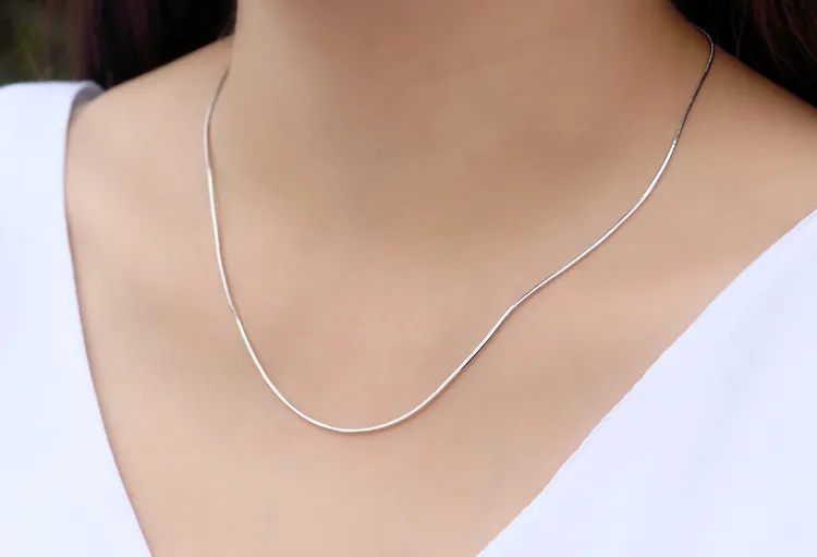 S Silber Überzogene Halsketten Ketten Für Frauen Kurze Choker Schlange O Kreuz Waterwave Box Star Shine Halskette Link Kette DIY_voghion.com