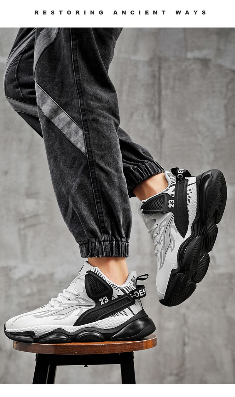 High top sneakers van leer voor heren en dames schoenen_voghion.com
