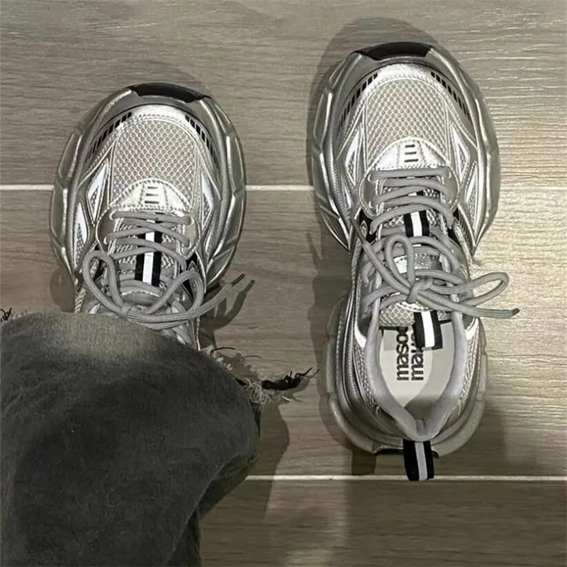 Zapatillas deportivas de suela gruesa para mujer, estilo papá, para verano, 2024, para correr, informales, con aumento de altura._voghion.com