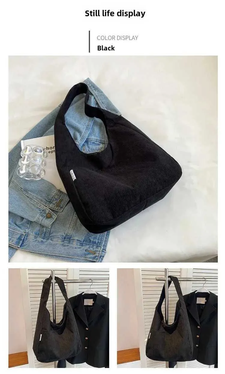 Canvas Shoe Corduroy è una borsa da designer semplice e casual di grande capacità progettata per la borsa da viaggio solida Wens_voghion.com