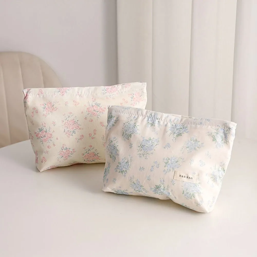 Trousse de rangement multifonction à imprimé floral, grande capacité, idéale pour le maquillage ou les voyages_voghion.com