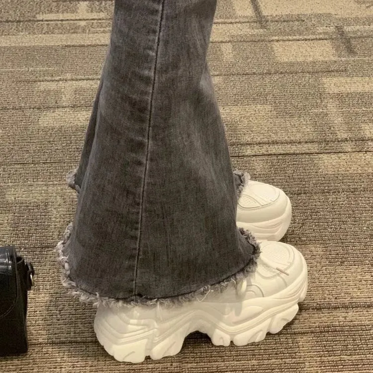 Papas höhenverstärkende Kinderschuhe für den Sommer 2024, neue kleine weiße Schuhe, Sportschuhe mit dicker Sohle_voghion.com