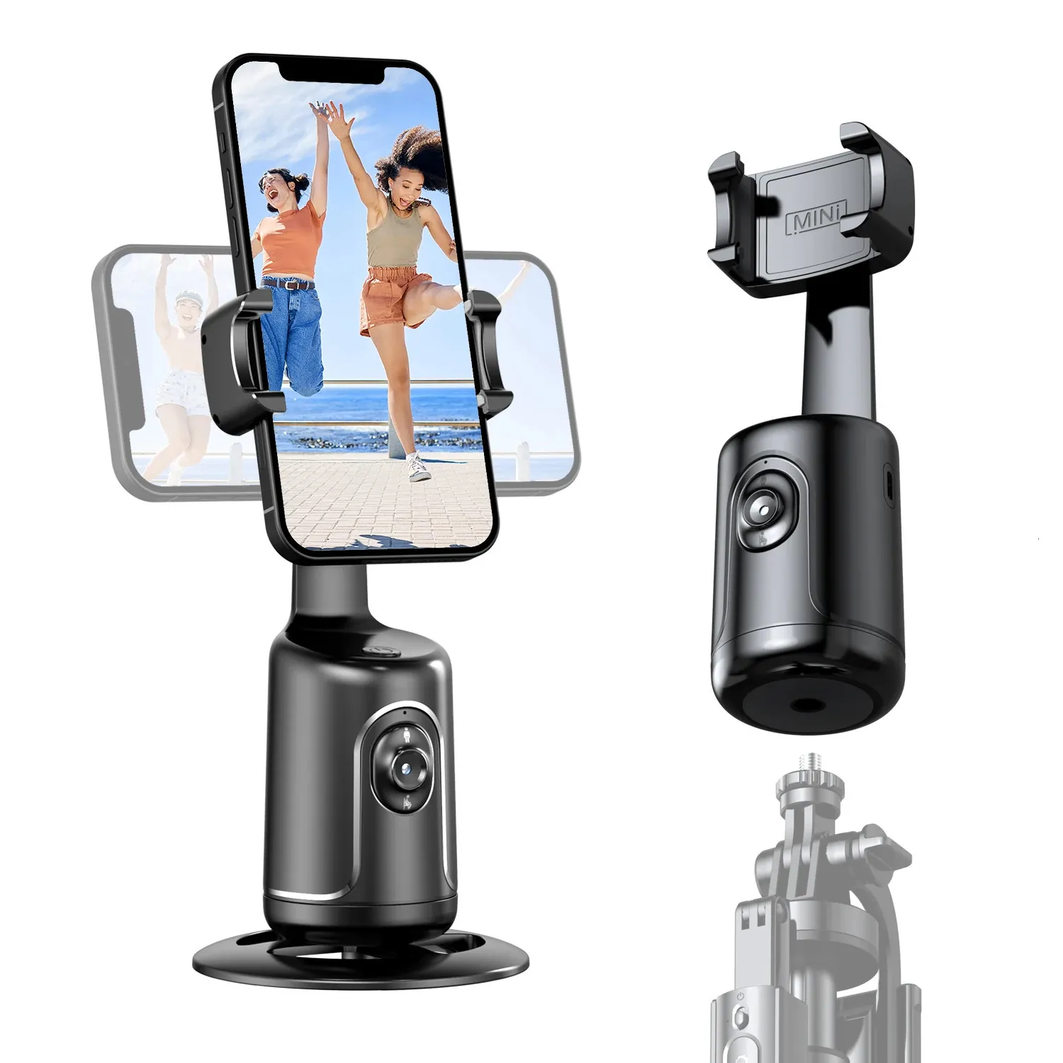 Selfieshow P01 360 Rotating Automatic Tracking Universal Joint Handheld Stabilizer For Smartphone Real Time Video_voghion.com