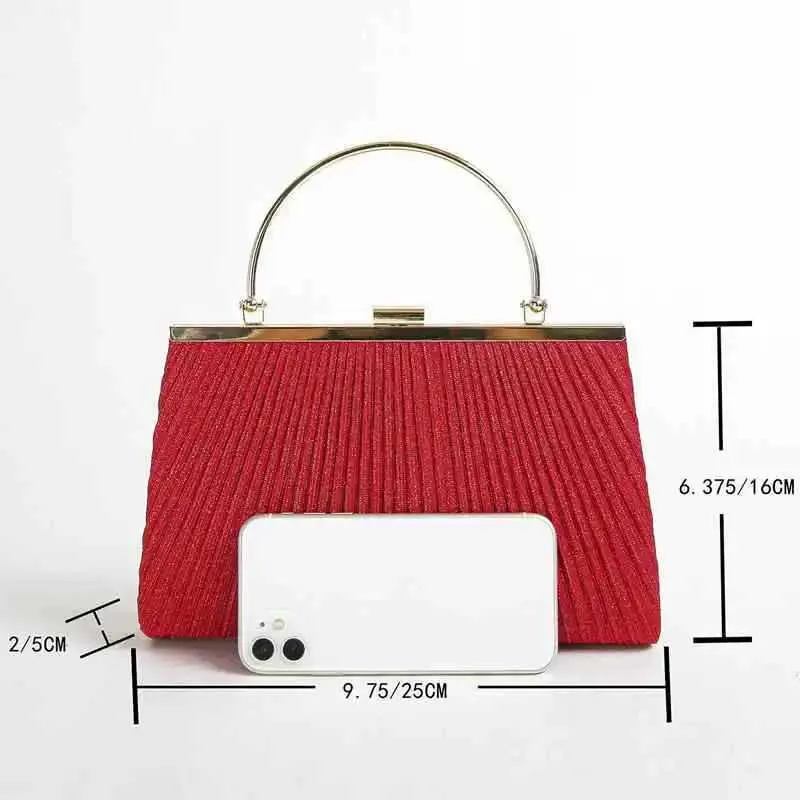 Heißer Verkauf Mond Aprikose Abend Kupplung Partei Kette Schulter Tasche Weibliche Pailletten Hochzeit Geldbörse Handtasche für WomenC241211_voghion.com