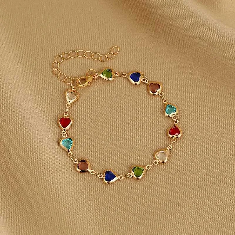 Bracciale tennis in zircone da donna classico retro cuore_voghion.com