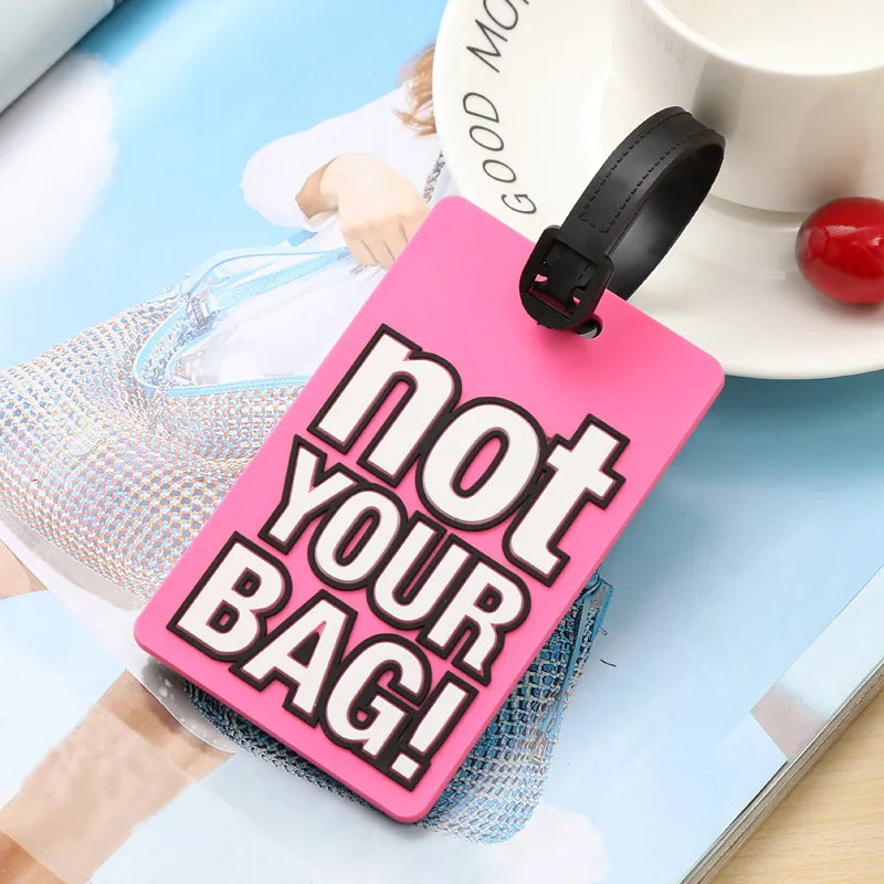Etichetta porta-bagagli creativa per uomo e donna, non la tua borsa, porta-indirizzo per valigia, etichetta per aereo, accessorio da viaggio_voghion.com
