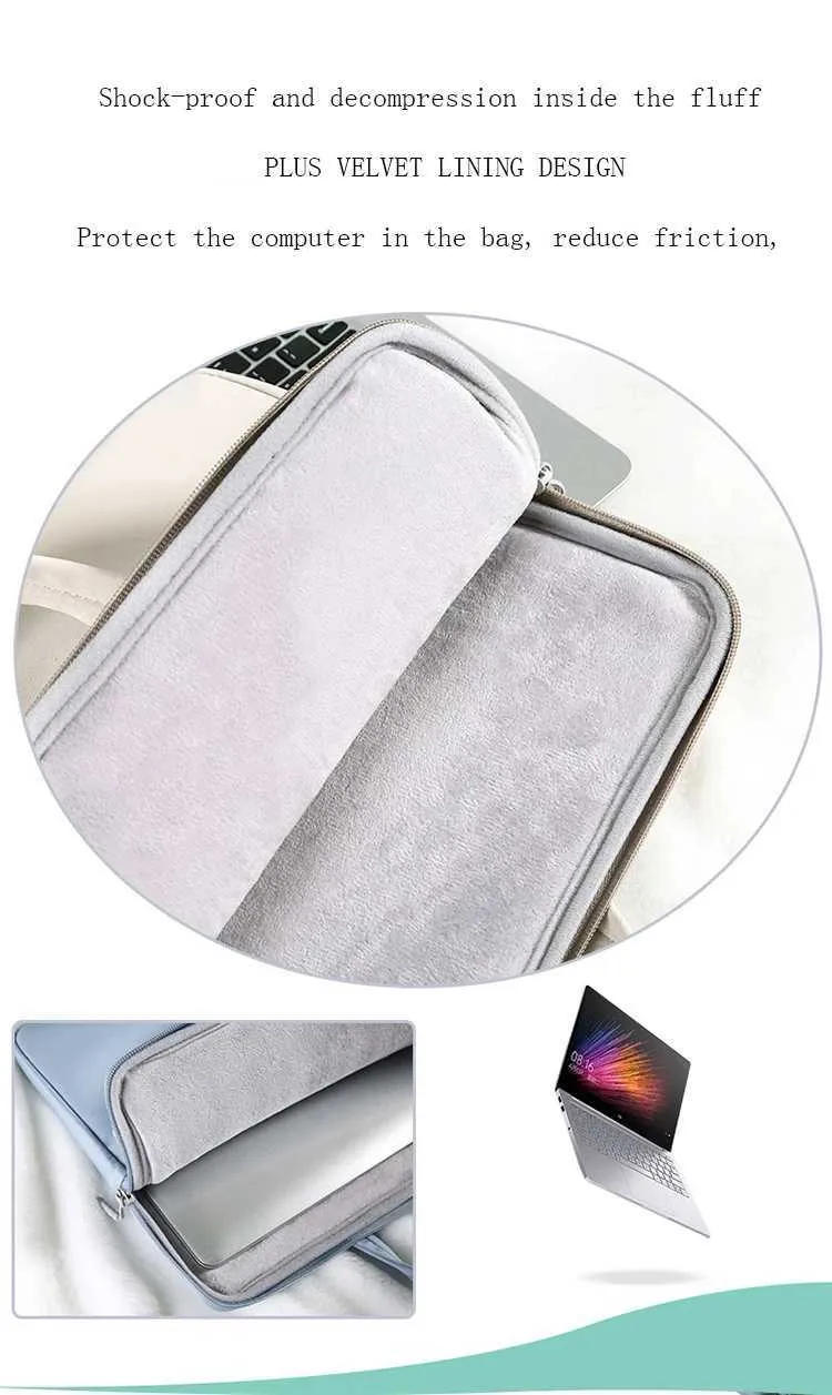 Sleeve 13.3 14 15.6 Inch Notebook Bag For book Air Pro 13 16 Case Waterproof Carry Laptop Book Funda Cover Handba24111_voghion.com