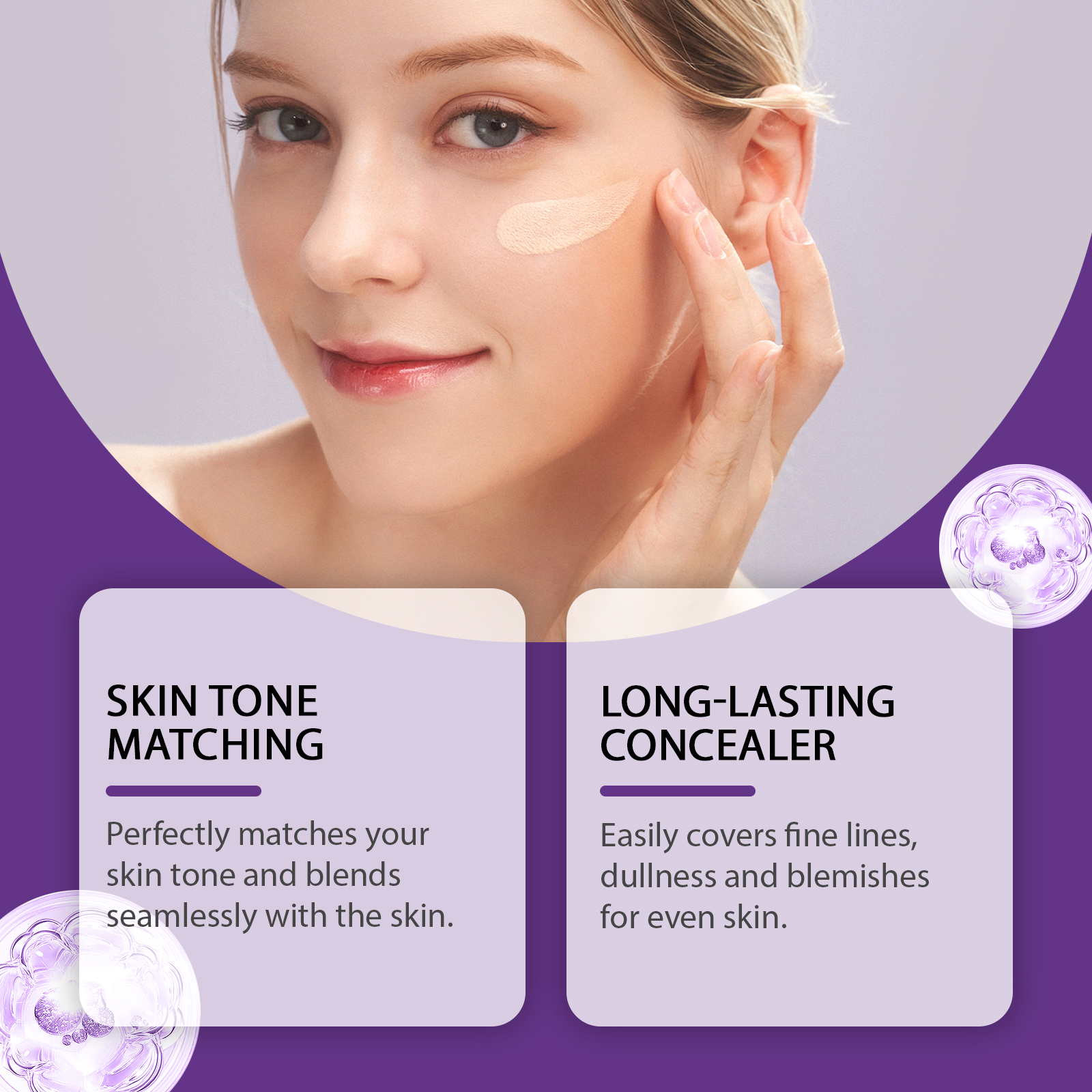 Eelhope Hydrating Blemish Proof Concealer Long Lasting Lightweight Breathable Even Skin Tone Multi Use Comfort Fit_voghion.com