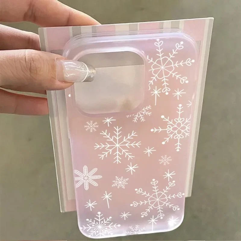 Cute Winter Christmas Snowflake Phone Case For Iphone Models_voghion.com