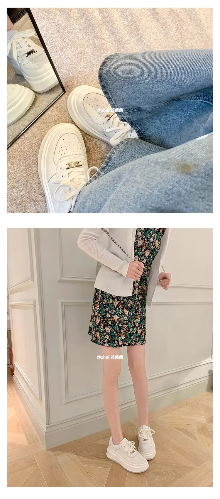 Round Toe Thick Sole Small White Shoes With Mesh For Breathability Comfort Anti Slip Wear Resistant Casual Versatile_voghion.com