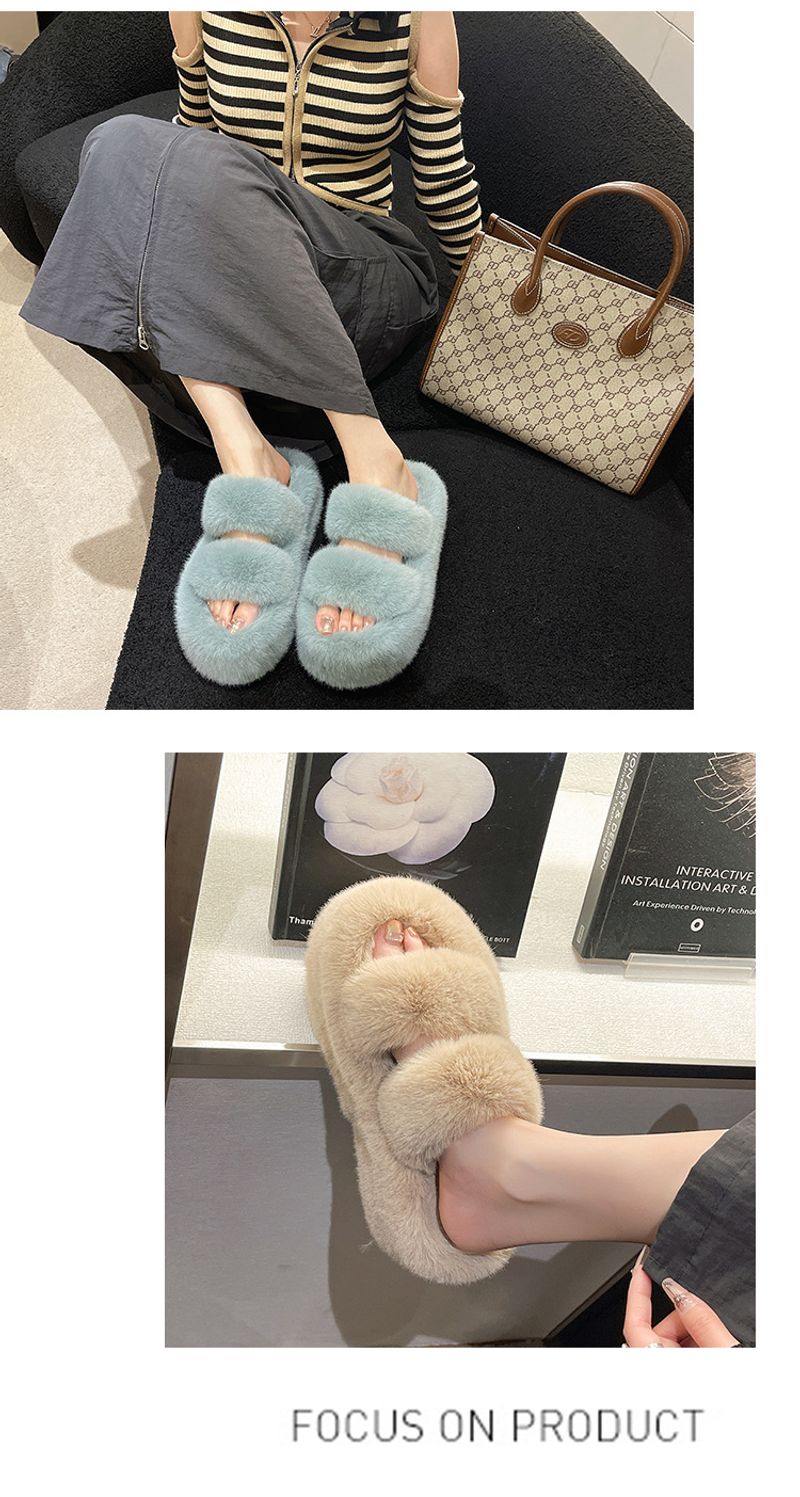 Women's 7cm thick soled to wear as outerwear new autumn and winter height enhancing furry cotton slippers for women_voghion.com