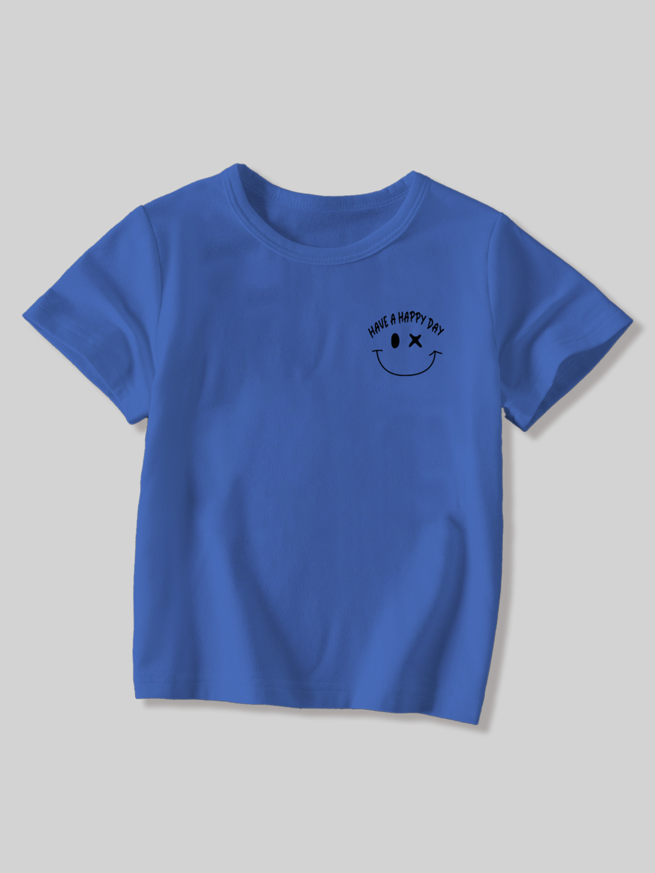 Mother & Kids Children's T-shirt 2024 summer cartoon smiley face printed short-sleeved casual tops boys three-piece children's clothing trend_voghion.com