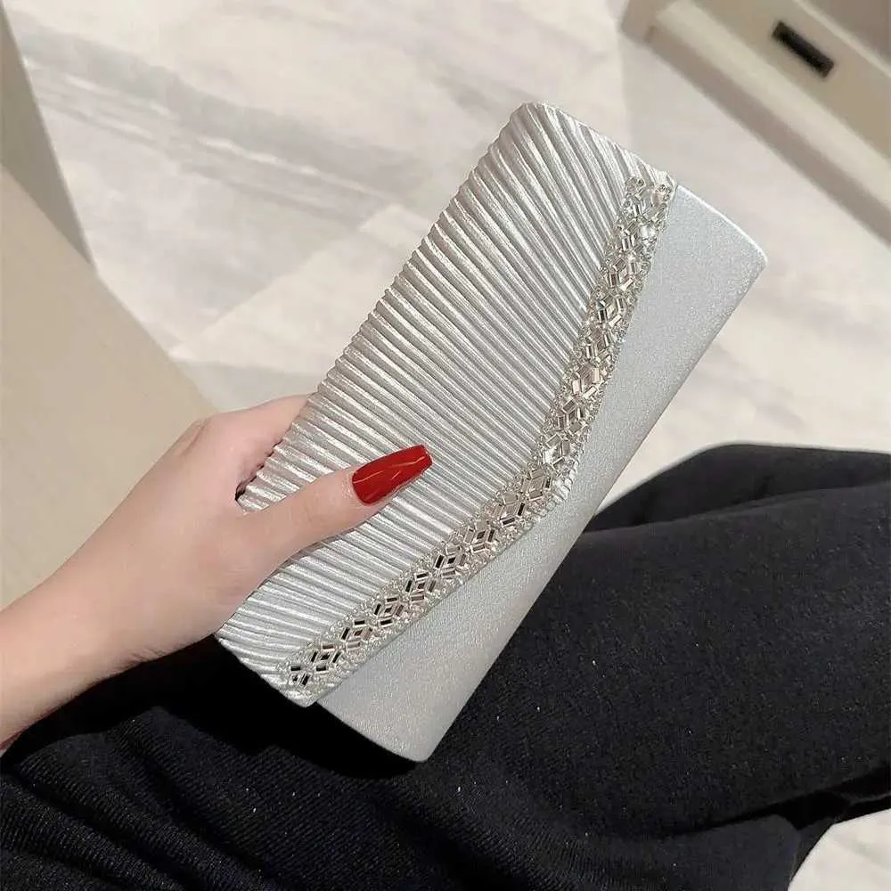 Borsa da sera con tracolla a catena alla moda, da sposa, da festa, con paillettes, da donna, borsa da banchetto scintillante Y241019_voghion.com