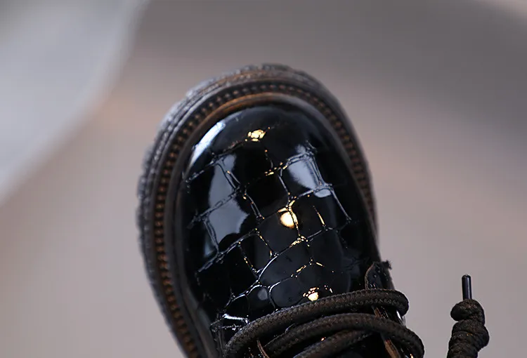 Toddler Girls Crocodile Pattern For Autumn Winter Fashion Children Shoes Littlesprouts Kids Boy Boots Black Beige Size_voghion.com
