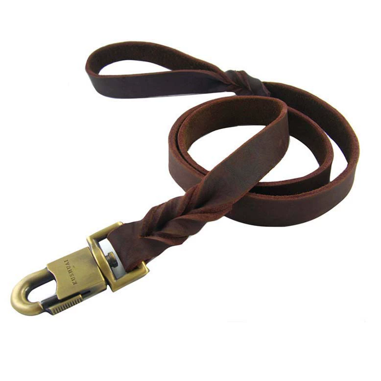 Echte Leder Hundeleine Mit Gepolstertem Halsband Set Für Hunde_voghion.com