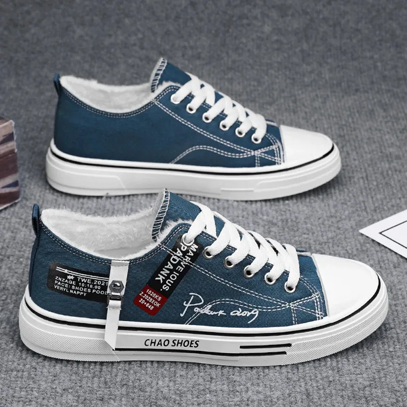 Damen Und Herren Canvas Sneaker High Top Winterschuhe Modisch_voghion.com
