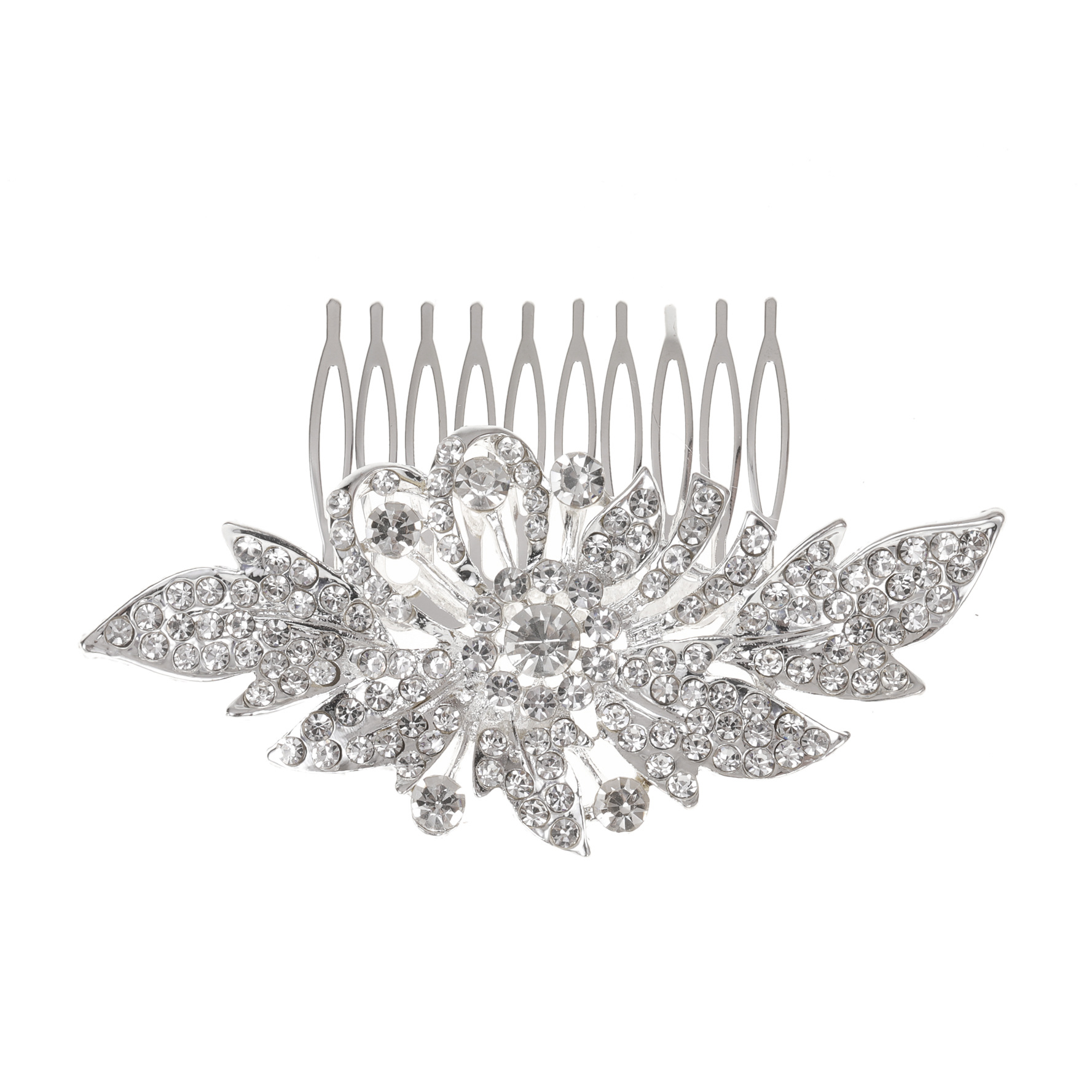Accessori per capelli da sposa in lega con diamanti, farfalla, foglia, pettine per capelli in vetro, inserto per pettine, pettine laterale, produttore di accessori per capelli all'ingrosso_voghion.com