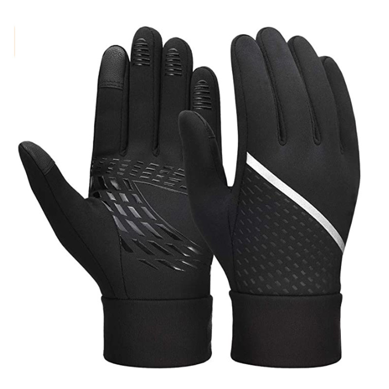 Cycling Gloves new autumn and winter windproof warm plus velvet touch screen non slip children's bicycle riding gloves