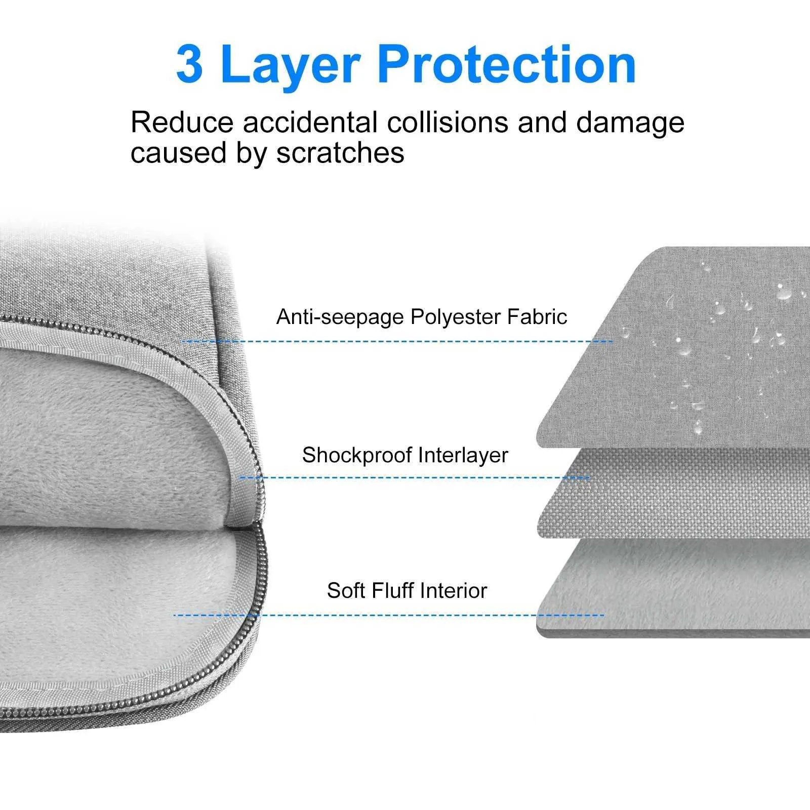 HEEL 11 13 15 16 inch Soft Laptop Notebook Case Tablet Sleeve Bag book Air Pro Pouch Skin Cover for HP C241107_voghion.com