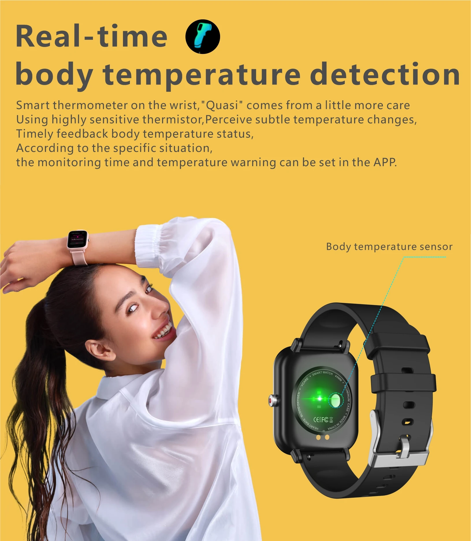 SmartWatch, Fitness Tracker with 24 Sports Modes, Monitor Step Calorie Counter, 1.7" Touch screen Smartwatch Fitness Watch for Android iPhone_voghion.com