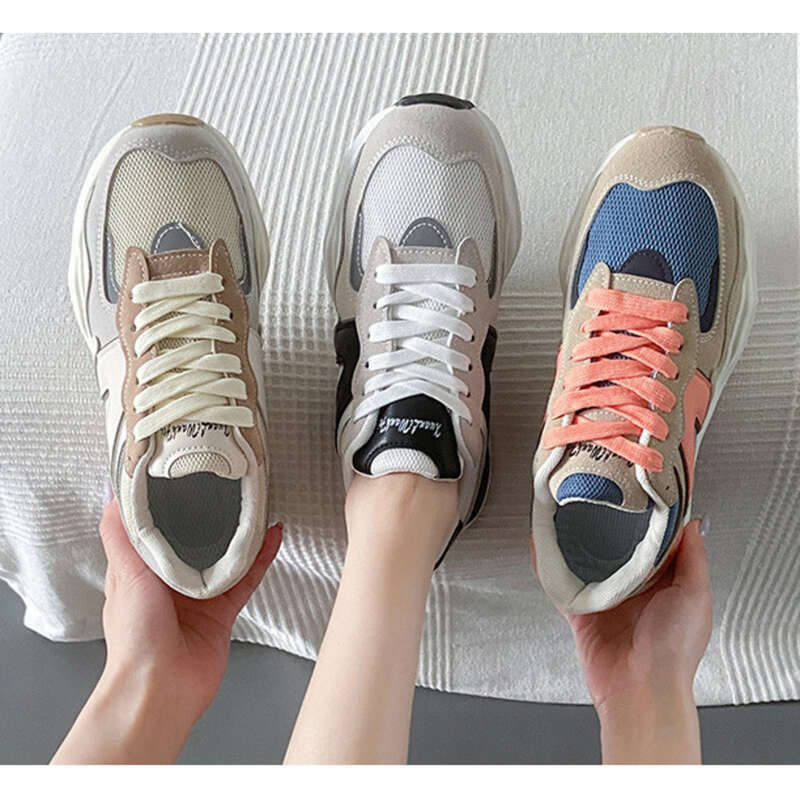 Damen Laufschuhe Mit Dicker Sohle Bequeme Freizeitschuhe_voghion.com