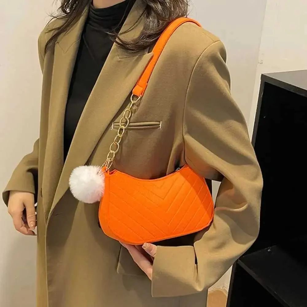 Fashion Women Shoulder Bag Solid Color Mini Underarm Handbag_voghion.com