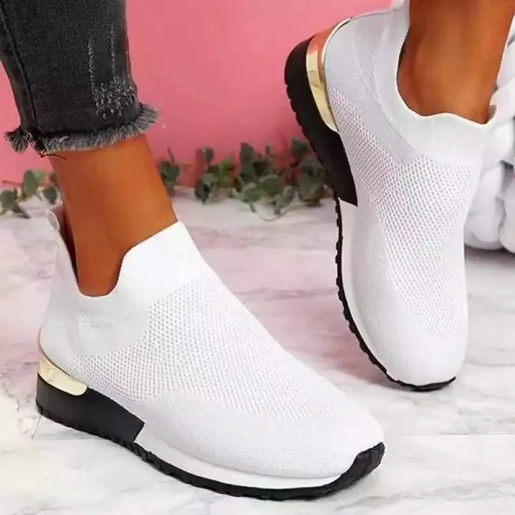 Sneakers donna mesh traspiranti con platform slip-on comode_voghion.com