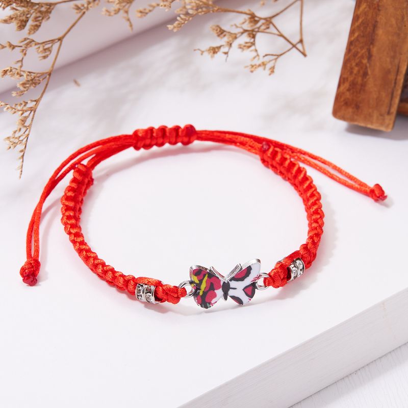 Antieke handgeweven vlinderarmband voor dames in retrostijl, eenvoudig en veelzijdig, verstelbare handgeknoopte sieraden_voghion.com