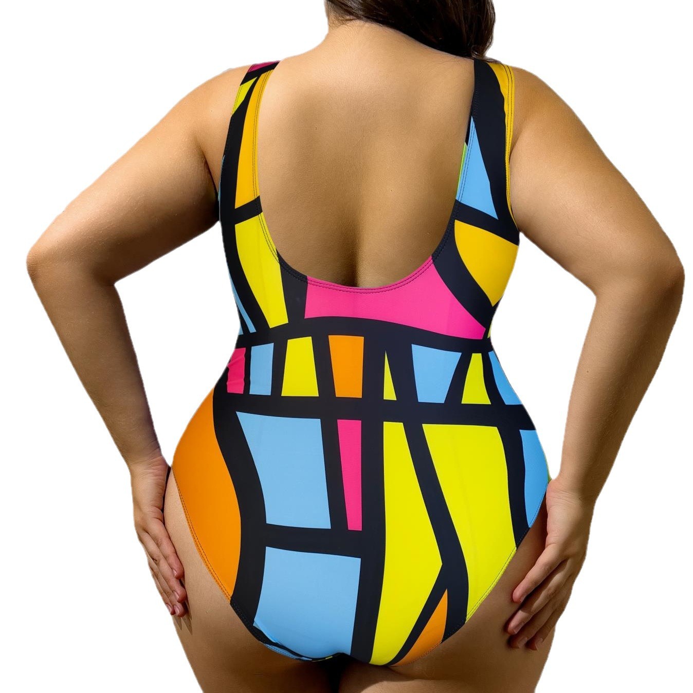 Frauen Sexy Große Größe Leopard Print Hohe Taille Split Bikini Bademode Hersteller Großhandel_voghion.com