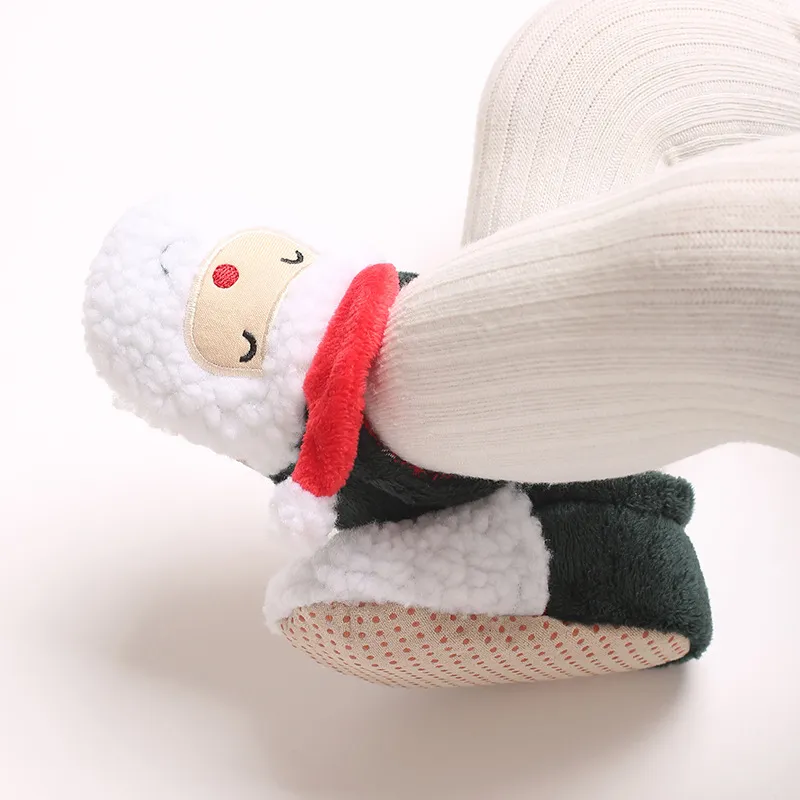 Vauvan talvi lumikengät söpö sarjakuva joulupukki lasten Littlesprouts vauvan pojille ja tytöille sopivat joulukengät_voghion.com