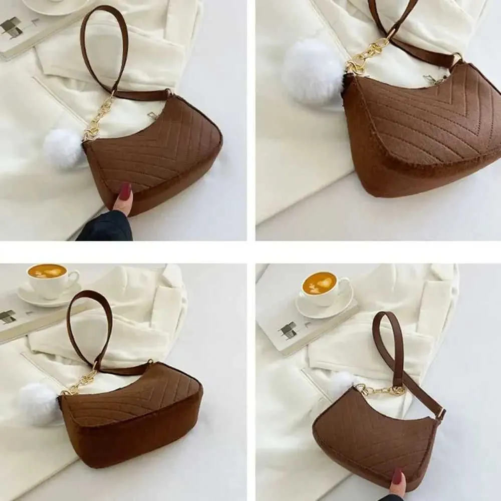 Fashion Women Shoulder Bag Solid Color Mini Underarm Handbag_voghion.com